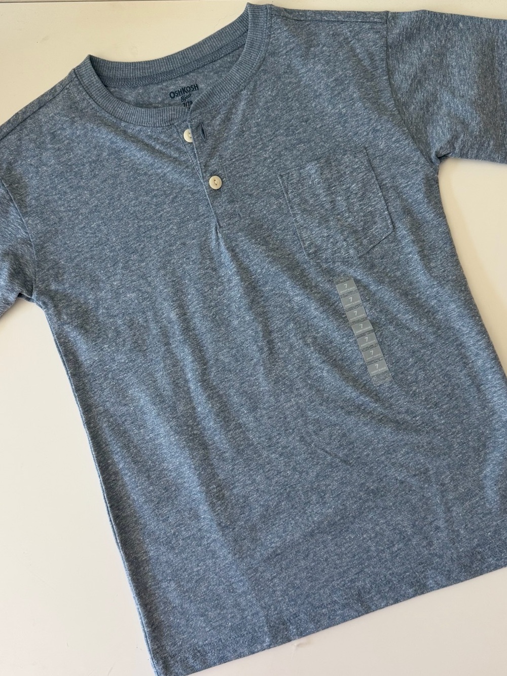 OshKosh B'gosh Blue Henley Pocket Tee